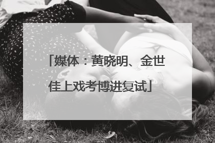 媒体：黄晓明、金世佳上戏考博进复试