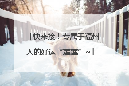 快来接！专属于福州人的好运“莲莲”~