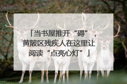 当书屋推开“碍”，黄陂区残疾人在这里让阅读“点亮心灯”