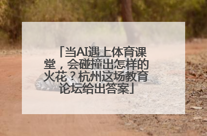 当AI遇上体育课堂，会碰撞出怎样的火花？杭州这场教育论坛给出答案