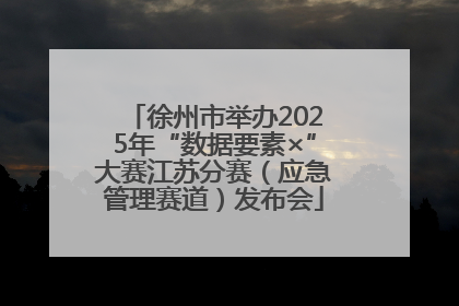 徐州市举办2025年“数据要素×”大赛江苏分赛（应急管理赛道）发布会