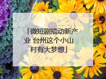 微短剧撬动新产业 台州这个小山村有大梦想