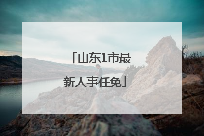 山东1市最新人事任免