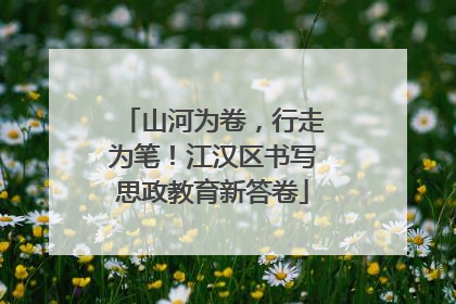 山河为卷，行走为笔！江汉区书写思政教育新答卷