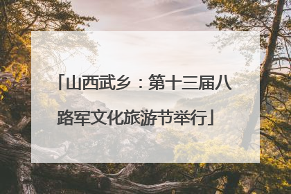山西武乡：第十三届八路军文化旅游节举行