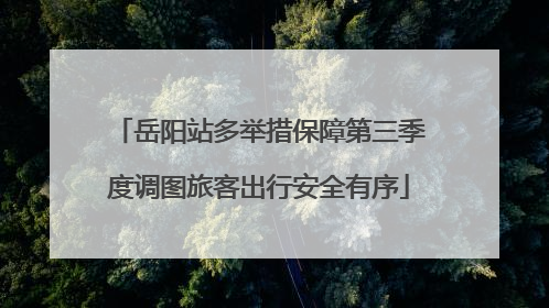 岳阳站多举措保障第三季度调图旅客出行安全有序