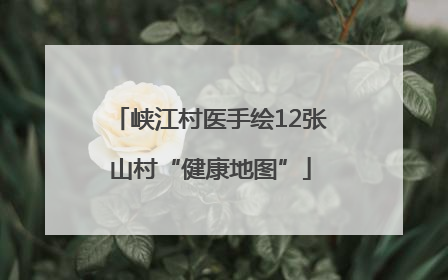 峡江村医手绘12张山村“健康地图”