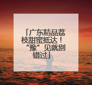 广东精品荔枝甜蜜抵达！“豫”见就别错过
