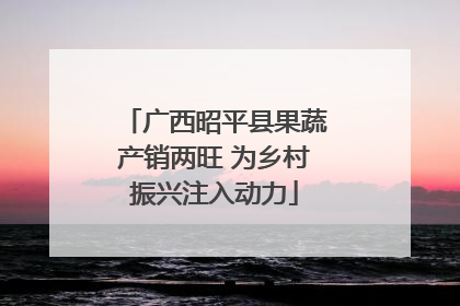 广西昭平县果蔬产销两旺 为乡村振兴注入动力