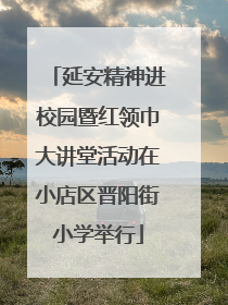 延安精神进校园暨红领巾大讲堂活动在小店区晋阳街小学举行