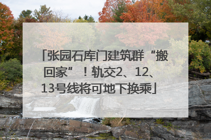 张园石库门建筑群“搬回家”！轨交2、12、13号线将可地下换乘