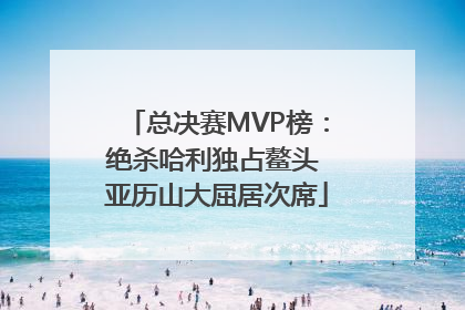 总决赛MVP榜：绝杀哈利独占鳌头 亚历山大屈居次席