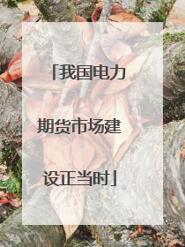我国电力期货市场建设正当时