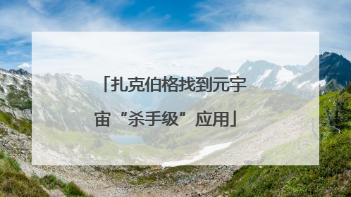 扎克伯格找到元宇宙“杀手级”应用