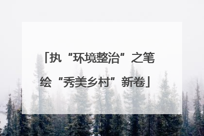 执“环境整治”之笔 绘“秀美乡村”新卷