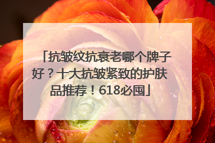 抗皱纹抗衰老哪个牌子好？十大抗皱紧致的护肤品推荐！618必囤