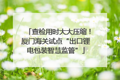 查检用时大大压缩！厦门海关试点“出口锂电包装智慧监管”
