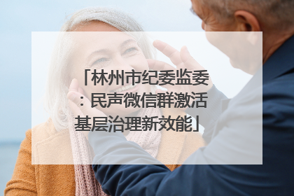 林州市纪委监委：民声微信群激活基层治理新效能