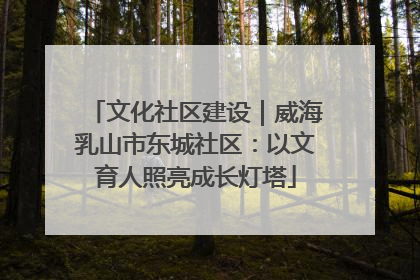 文化社区建设｜威海乳山市东城社区：以文育人照亮成长灯塔