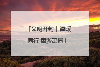 文明开封｜温暖同行 童游禹园