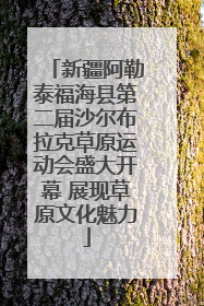 新疆阿勒泰福海县第二届沙尔布拉克草原运动会盛大开幕 展现草原文化魅力