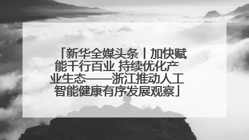 新华全媒头条丨加快赋能千行百业 持续优化产业生态——浙江推动人工智能健康有序发展观察