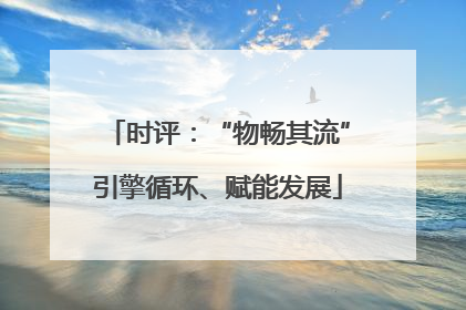 时评：“物畅其流”引擎循环、赋能发展