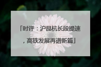 时评：沪昆杭长段提速，高铁发展再谱新篇