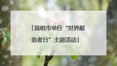 昆明市举行“世界献血者日”主题活动