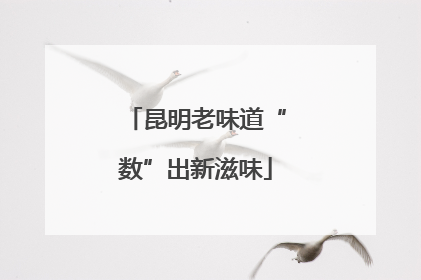 昆明老味道“数”出新滋味