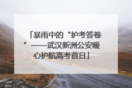暴雨中的“护考答卷”——武汉新洲公安暖心护航高考首日