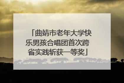 曲靖市老年大学快乐男孩合唱团首次跨省实践斩获一等奖