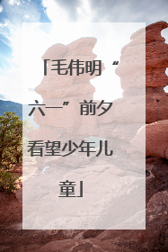 毛伟明“六一”前夕看望少年儿童