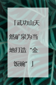 武功山天然矿泉为当地打造“金饭碗”