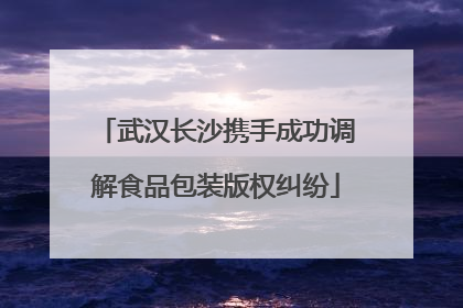 武汉长沙携手成功调解食品包装版权纠纷