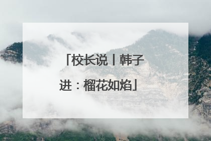 校长说丨韩子进：榴花如焰