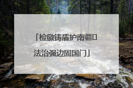 检徽铸盾护南疆 法治强边固国门