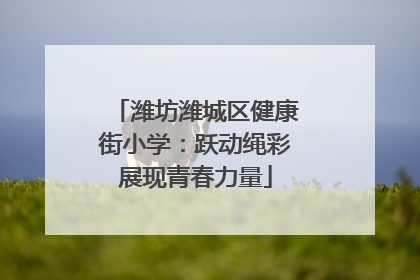 潍坊潍城区健康街小学：跃动绳彩展现青春力量