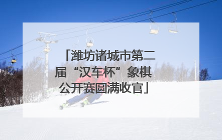 潍坊诸城市第二届“汉车杯”象棋公开赛圆满收官