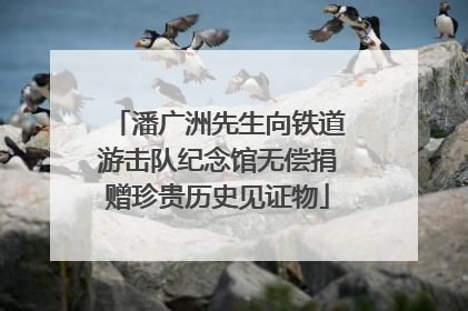 潘广洲先生向铁道游击队纪念馆无偿捐赠珍贵历史见证物