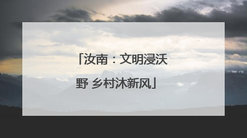 汝南：文明浸沃野 乡村沐新风
