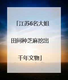 江苏6名大姐田间种芝麻挖出千年文物