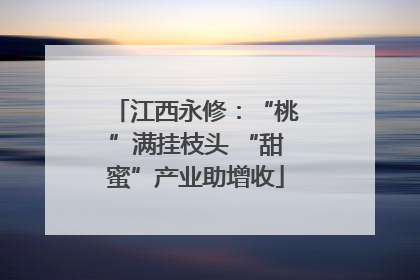 江西永修：“桃”满挂枝头 “甜蜜”产业助增收