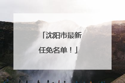 沈阳市最新任免名单！