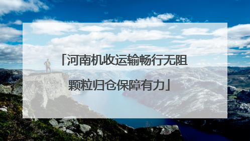 河南机收运输畅行无阻 颗粒归仓保障有力