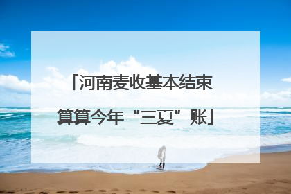 河南麦收基本结束 算算今年“三夏”账