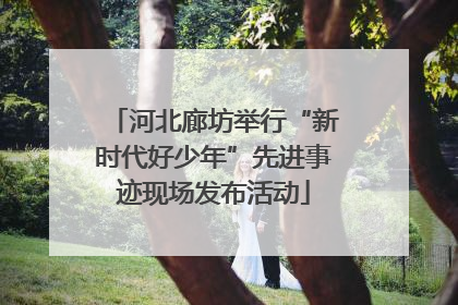 河北廊坊举行“新时代好少年”先进事迹现场发布活动