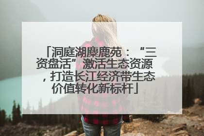 洞庭湖麋鹿苑：“三资盘活”激活生态资源，打造长江经济带生态价值转化新标杆