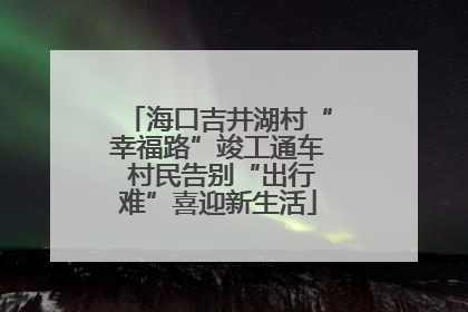 海口吉井湖村“幸福路”竣工通车 村民告别“出行难”喜迎新生活