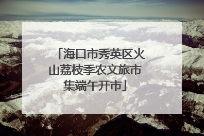 海口市秀英区火山荔枝季农文旅市集端午开市